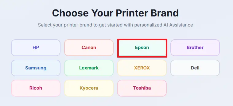 Pete Ai - Select Your Printer Brand